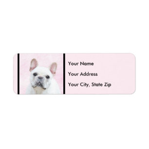French Bulldog (Cream/White) Painting - Dog Art Label