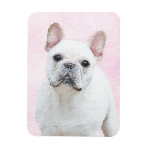 French Bulldog CreamWhite Painting _ Dog Art Magnet