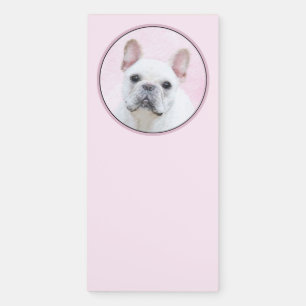 French Bulldog (Cream/White) Painting - Dog Art Magnetic Notepad