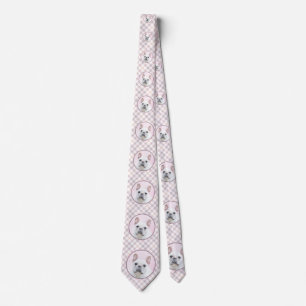 French Bulldog (Cream/White) Painting - Dog Art Neck Tie