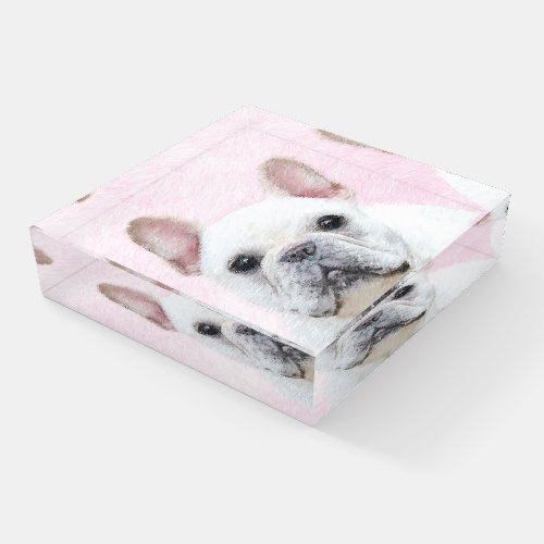 French Bulldog CreamWhite Painting _ Dog Art Paperweight