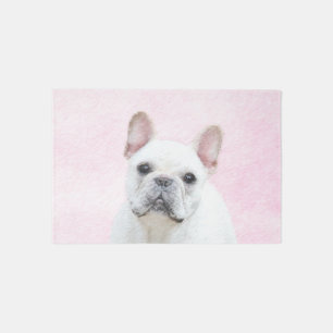 French Bulldog (Cream/White) Painting - Dog Art Rug