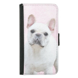 French Bulldog (Cream/White) Painting - Dog Art Samsung Galaxy S5 Wallet Case
