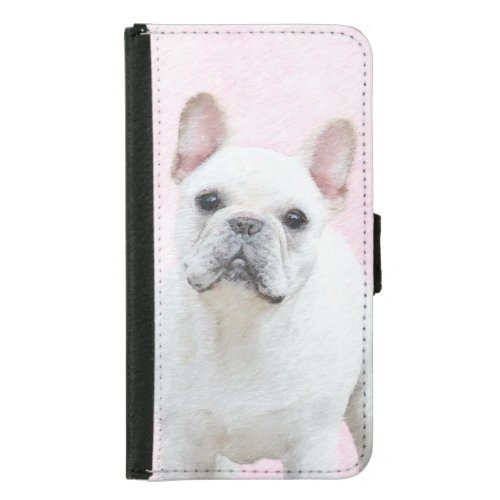 French Bulldog CreamWhite Painting _ Dog Art Samsung Galaxy S5 Wallet Case