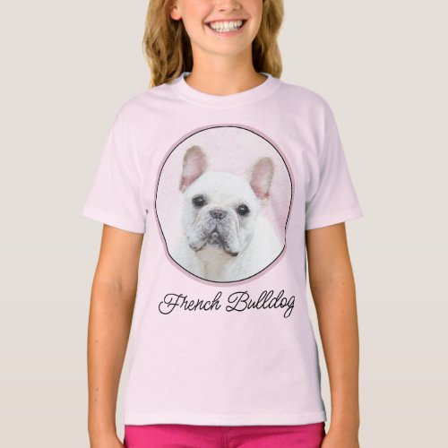 French Bulldog CreamWhite Painting _ Dog Art T_ T_Shirt