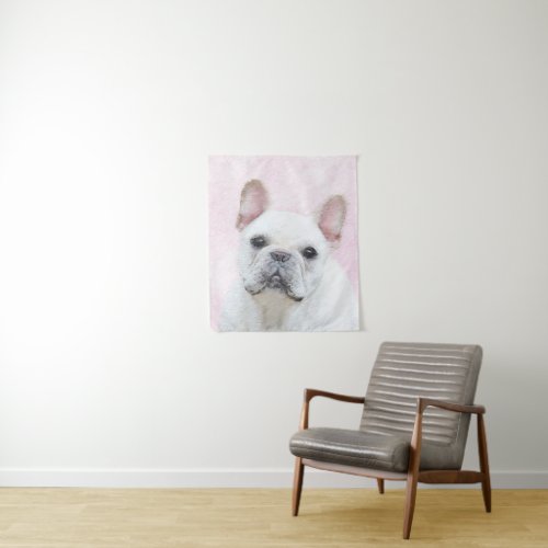 French Bulldog CreamWhite Painting _ Dog Art Tapestry