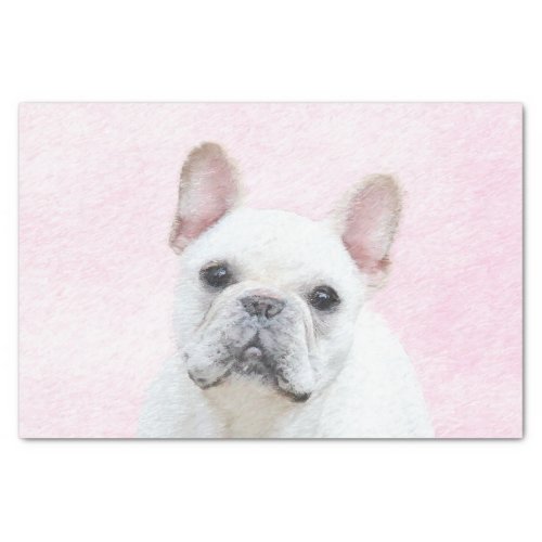 French Bulldog CreamWhite Painting _ Dog Art Tissue Paper
