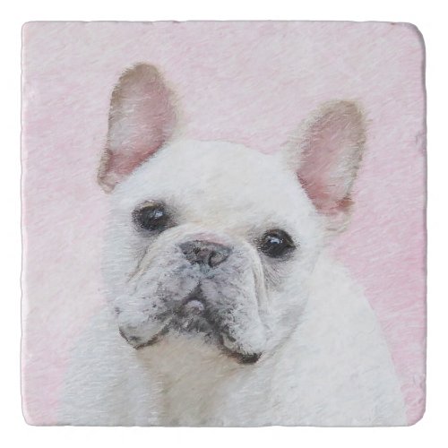 French Bulldog CreamWhite Painting _ Dog Art Trivet