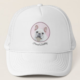 French Bulldog (Cream/White) Painting - Dog Art Trucker Hat