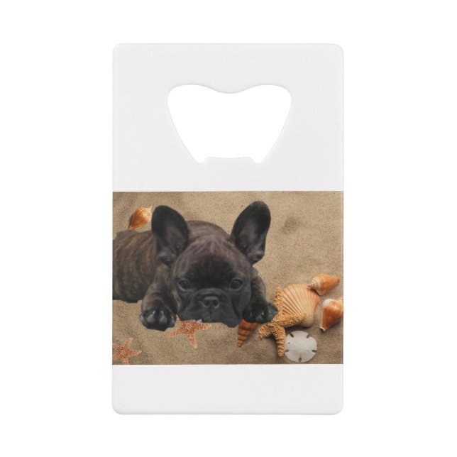French bulldog credit card bottle opener (Front)