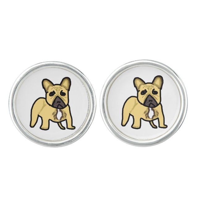 French Bulldog Cufflinks (Front)