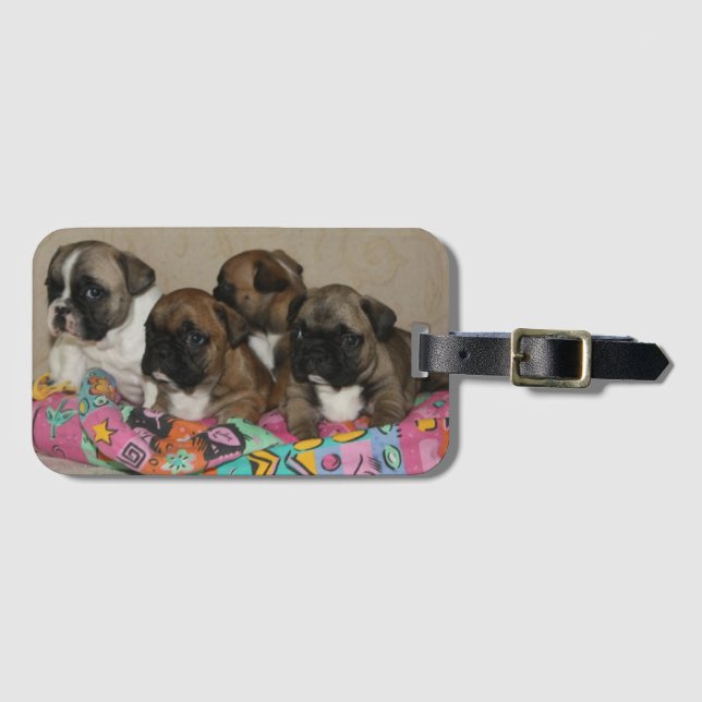 French Bulldog Cushion French Bulldog Luggage Tag (Front Horizontal)