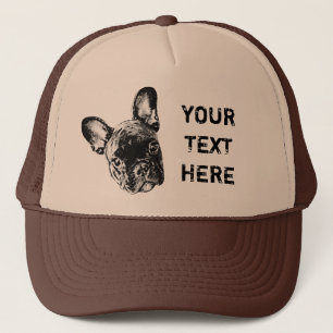 French Bulldog Custom Font Trucker Hat