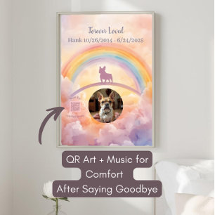 French Bulldog Custom Rainbow Bridge Canvas