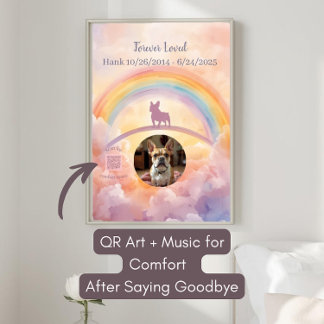 French Bulldog Custom Rainbow Bridge Canvas
