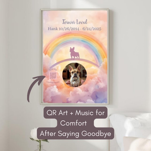 French Bulldog Custom Rainbow Bridge Canvas (Creator Uploaded)
