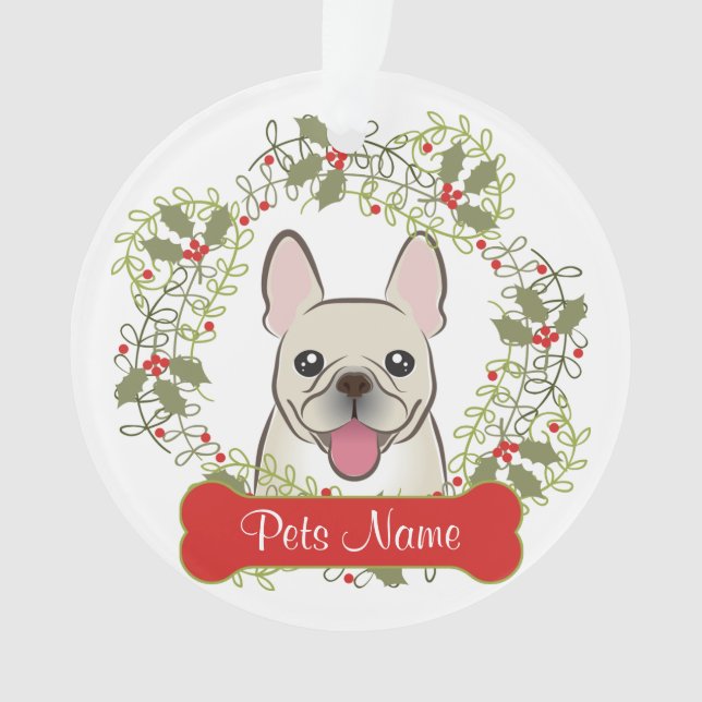 French Bulldog Customizable Ornament (Front)