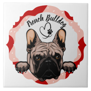  French Bulldog customized pattern photo frame Ceramic Tile
