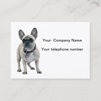 French Bulldog Cute Dog Business Card by roughcollie at Zazzle