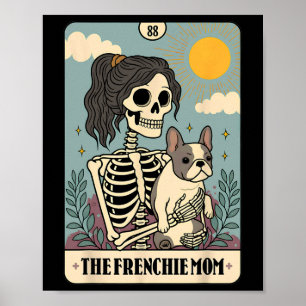 French Bulldog Cute Frenchie Dog Mom Tarot Card Sk Poster
