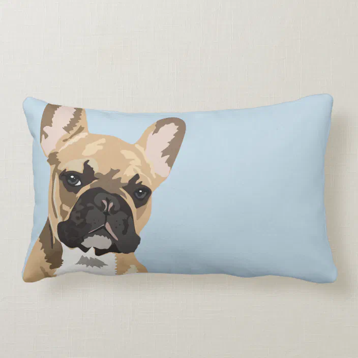 Personalised BLUE FRENCH BULLDOG Pillow Case add Name or Message GREAT GIFT