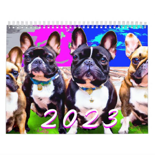 French Bulldog Cute Frenchie Photo Calendar 
