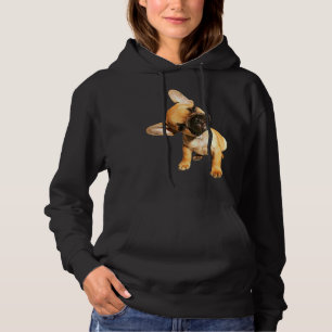 French Bulldog Cute Head Tilt Tri Blend Hoodie