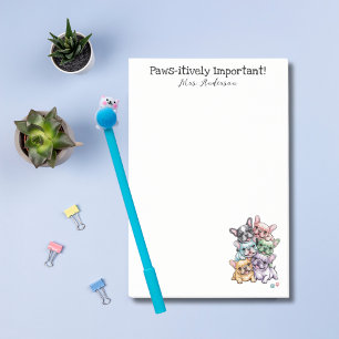 French Bulldog Cute Pet Girly Teacher Appreciation Post-it Notes