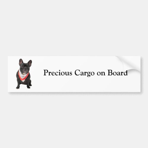 French Bulldog cute photo custom bumper sticker