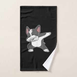 french bulldog dabbing frenchie dog dab dance gift hand towel 