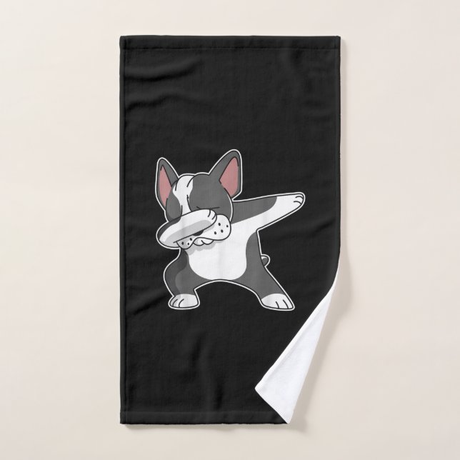 french bulldog dabbing frenchie dog dab dance gift hand towel  (Hand Towel)