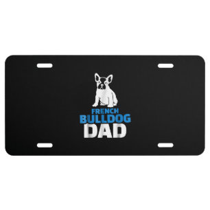 french bulldog dad animal lovers gift license plate