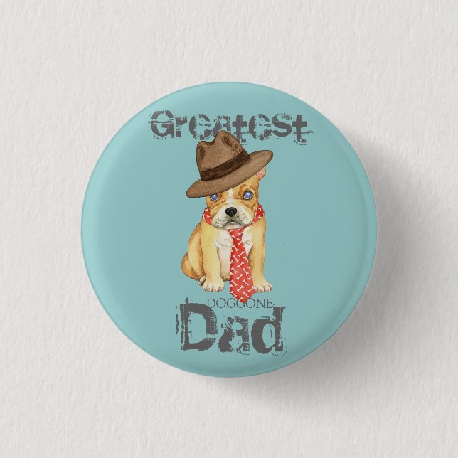 French Bulldog Dad Button (Front)