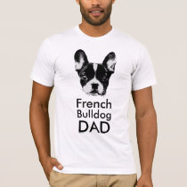 French Bulldog Dad Cute Frenchie Face T-Shirt