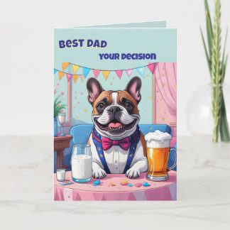 French Bulldog Dad Fatherˋs Day Card