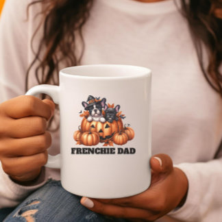 French Bulldog Dad Halloween Pumpkins Coffee Mug