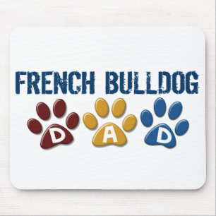 FRENCH BULLDOG Dad Paw Print 1 Mouse Pad
