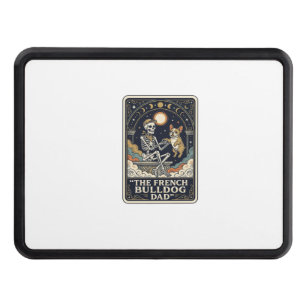 French Bulldog Dad Vintage Skeleton Tarot Shirt_1 Hitch Cover