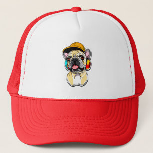 French Bulldog DJ Trucker Hat