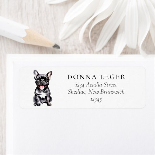 French Bulldog Dog Address Label