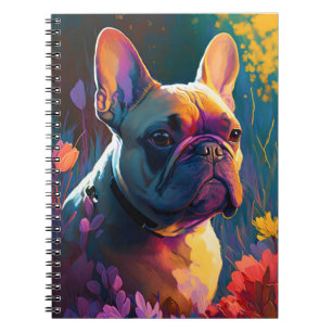 French Bulldog Dog Animal Portrait Painting Pet Notebook