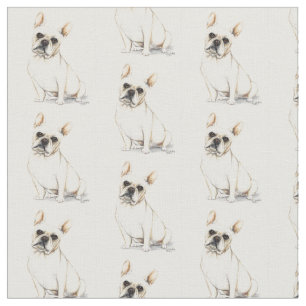 French Bulldog Dog Art Fabric