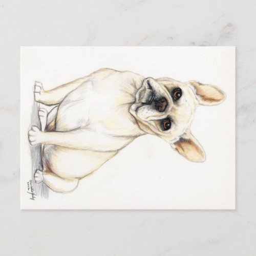 French Bulldog Dog Art Postcard