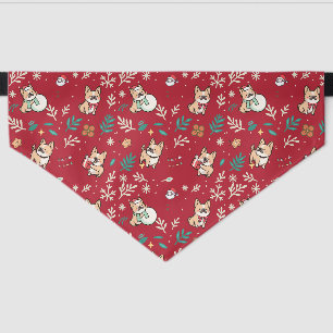 French Bulldog Dog Bandana Christmas Kawaii Pet Bandana Collar