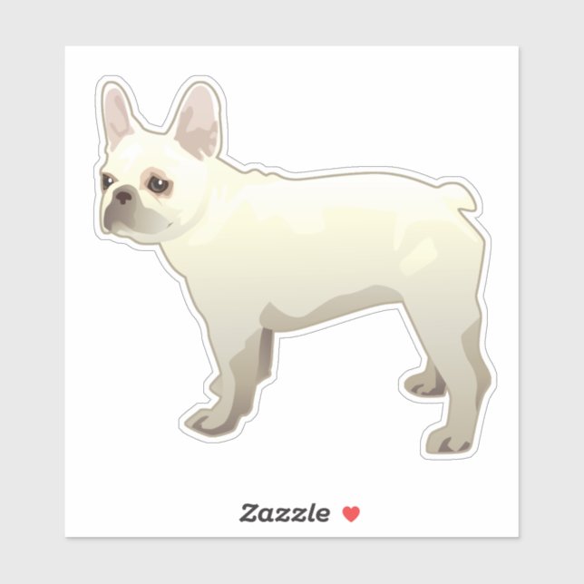 French Bulldog Dog Breed Side View Silhouette Sticker (Sheet)
