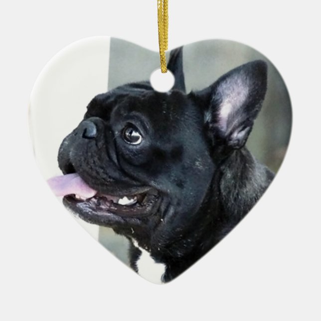 French bulldog dog ceramic ornament (Front)