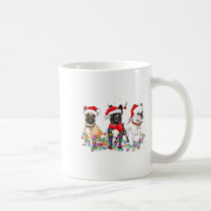 French Bulldog Dog Christmas Lights Cute Pet Match Coffee Mug