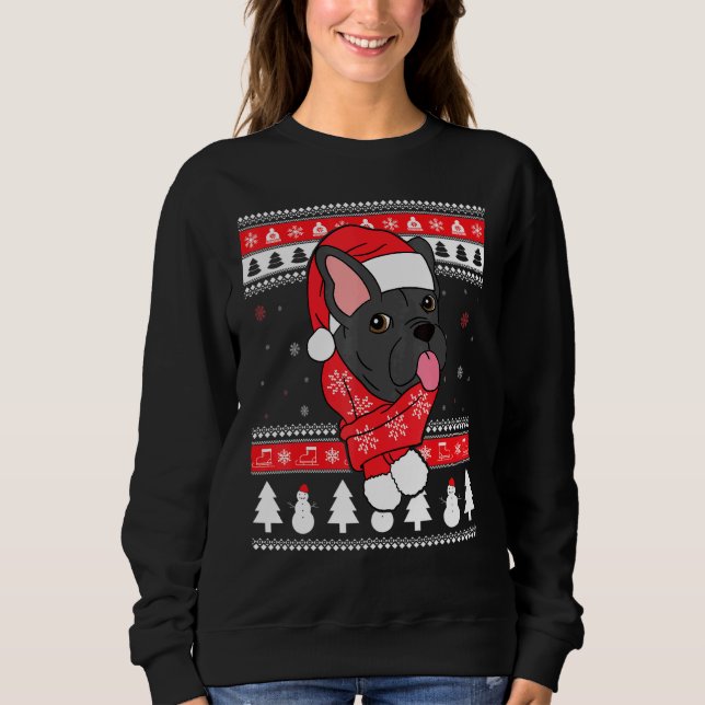 French Bulldog Dog Christmas Sweatshirt (Front)