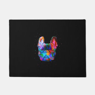 french bulldog dog colorful art gift doormat