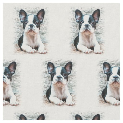 French Bulldog dog Custom Fabric